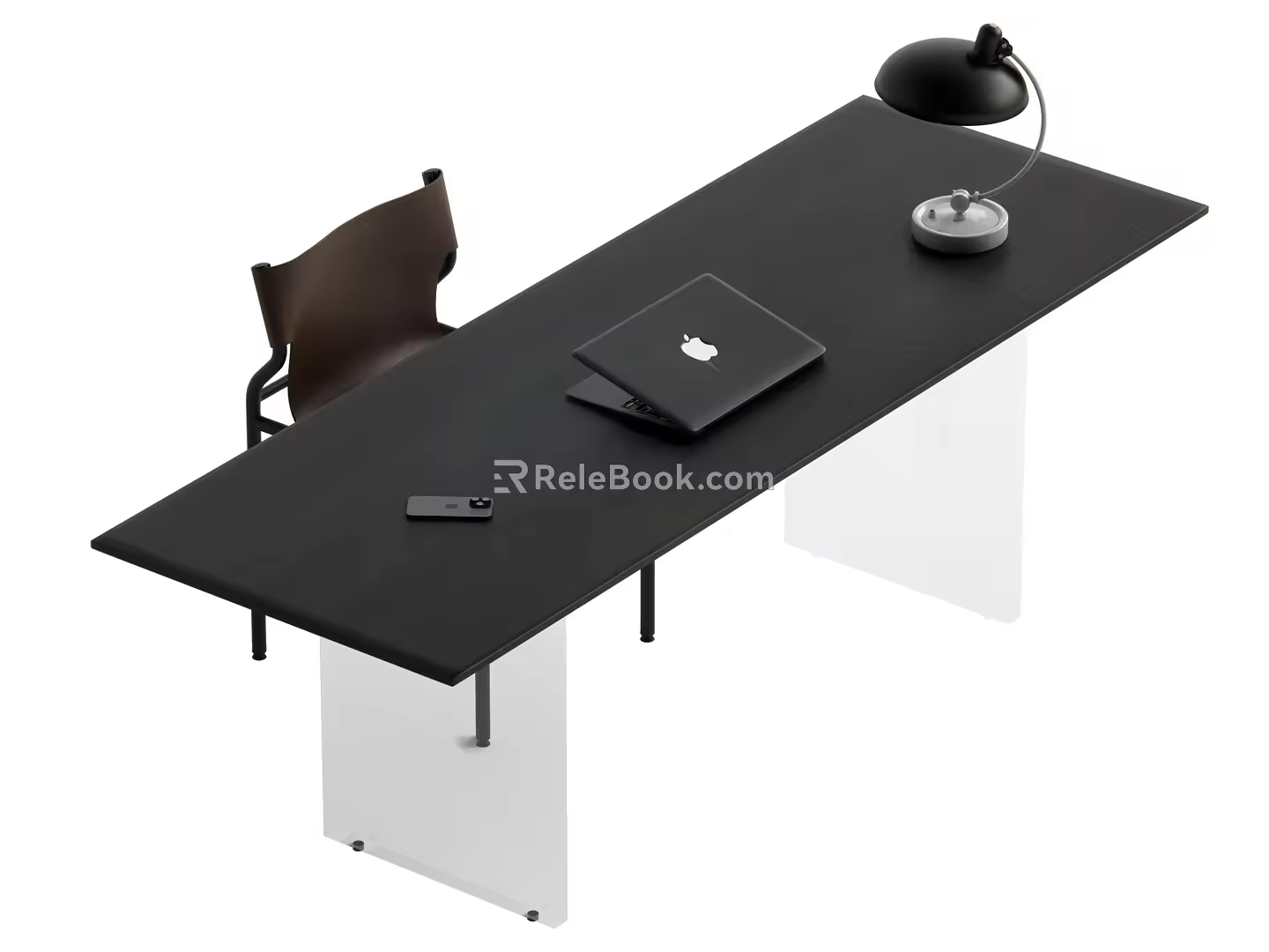 Modern desk and chair combination 3d model