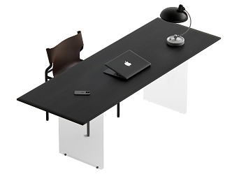 Modern desk and chair combination 3d model