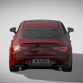 Red Mercedes Coupe With Black Roof Modern Front Design And Alloy Wheels