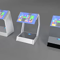 Public Facility Interactive Self Service Kiosks With Touch Screen And Colorful Digital Interface 3d model
