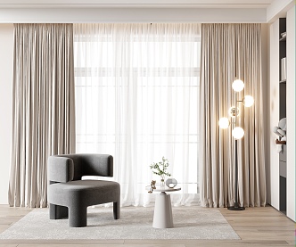 Modern Curtains 3d model