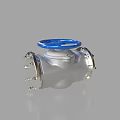 Durable Industrial Valve with Blue Handwheel Silver Metal Body Flange Connections