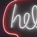 Colorful Neon Signs With Devil May Cry Hello And Number Text Designs