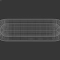 Modern Gray Sofa Bench With Soft Fabric Curved Design And Comfortable Seating