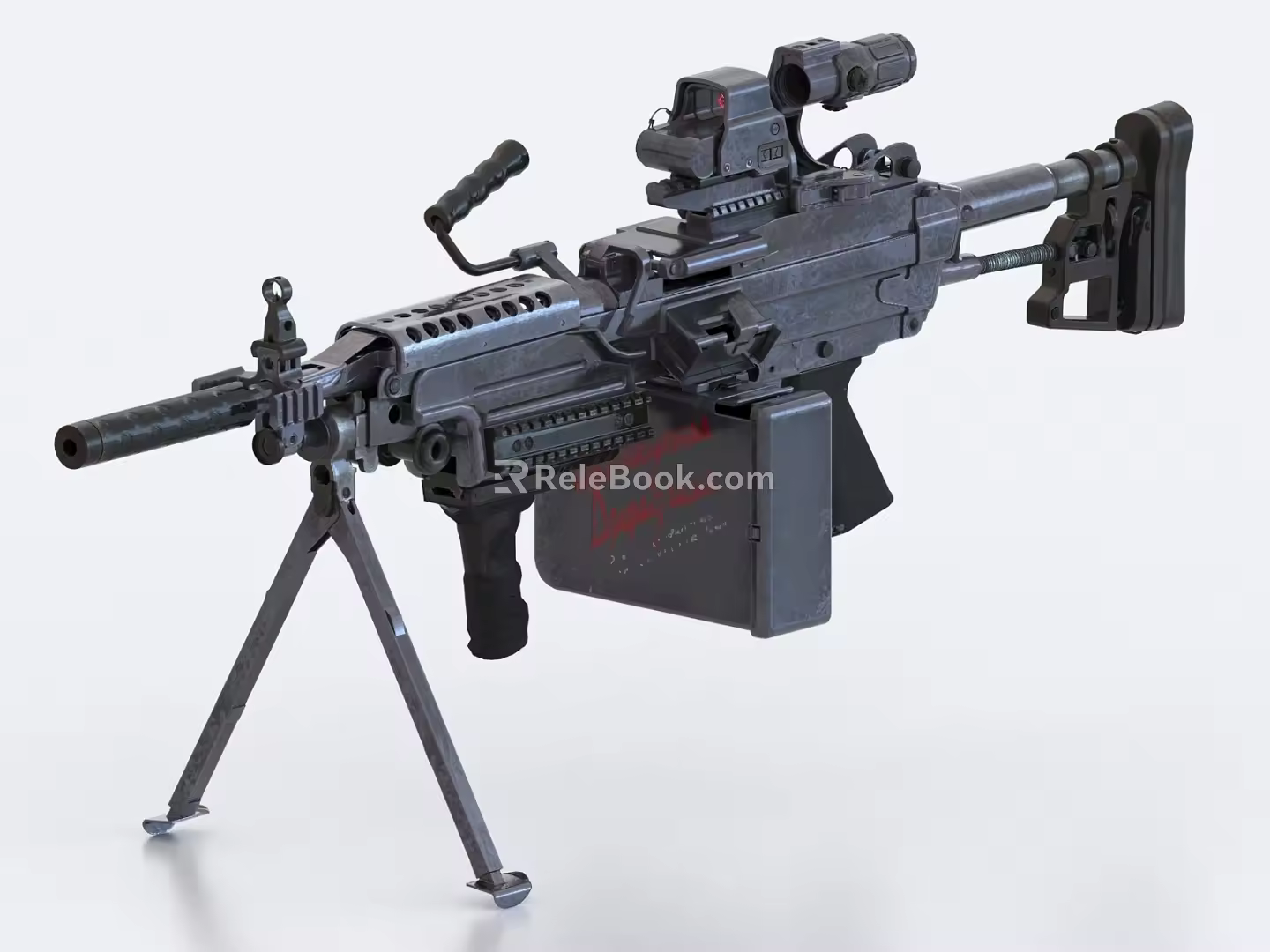 M249 machine gun machine gun heavy machine gun 3d model