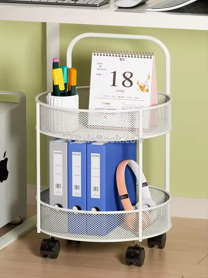 Under the Table Bookshelf Storage Rack Book Book Earphones Iron Rack Iron Rack Ornaments Computer Mouse Keyboard Desk Drawer Calendar Handler 3d model