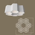 Unique Shaped Pendant Light Featuring Modern Geometric Hexagonal Structure for Interior Decor