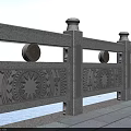 Ancient Chinese Architectural Bridge With Stone Arches Pavilion Boat And Water Reflection