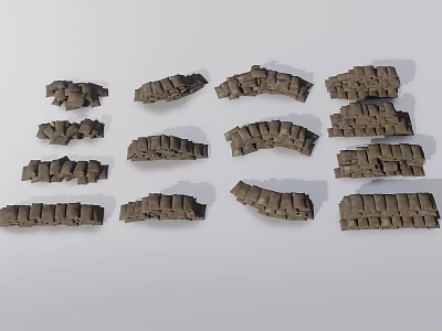3D Rendered Stone Stack Weapon Models with Historical Warfare Design Features 3d model