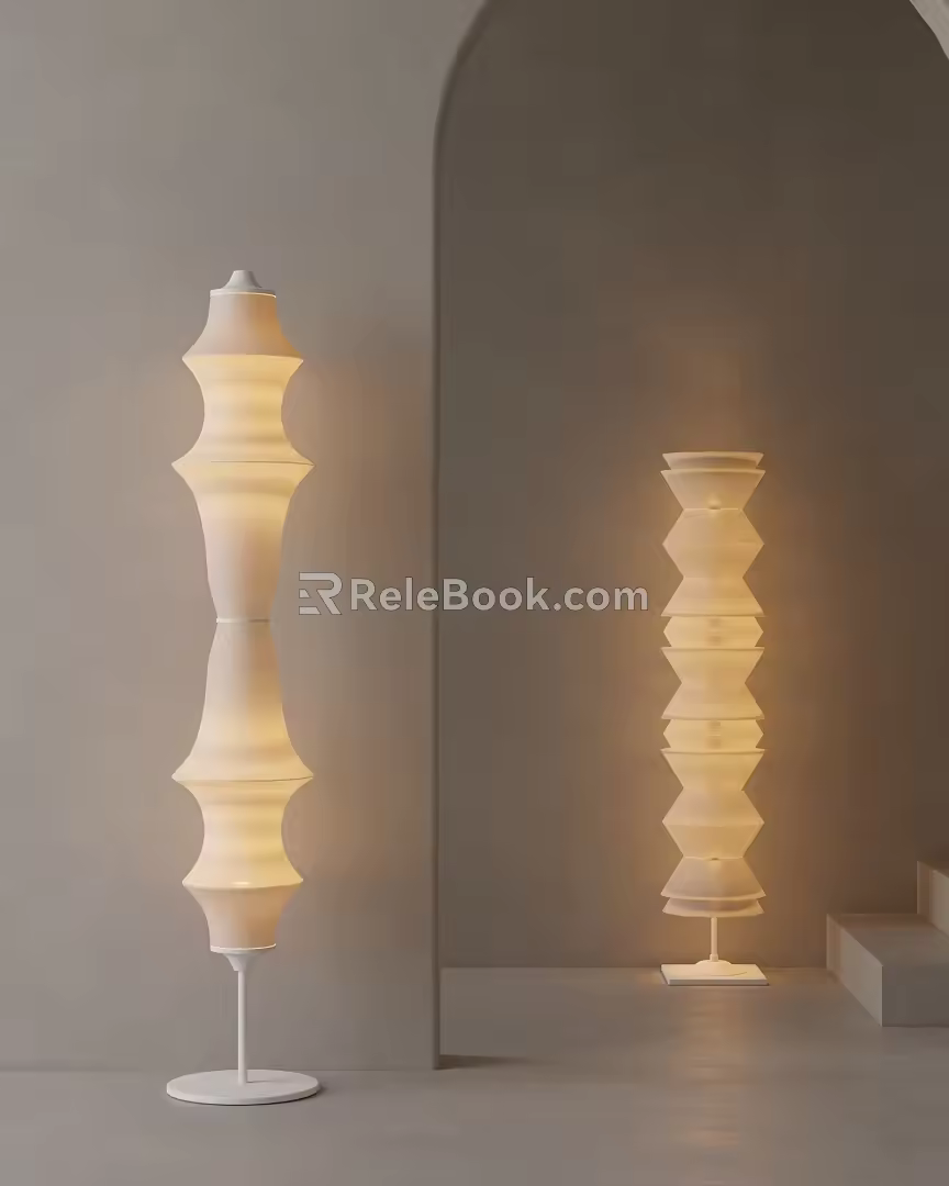 Simple floor lamp 3d model