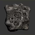 Grey Aquatic Sponge Marine Animal With Porous Surface And Textured Structure Features