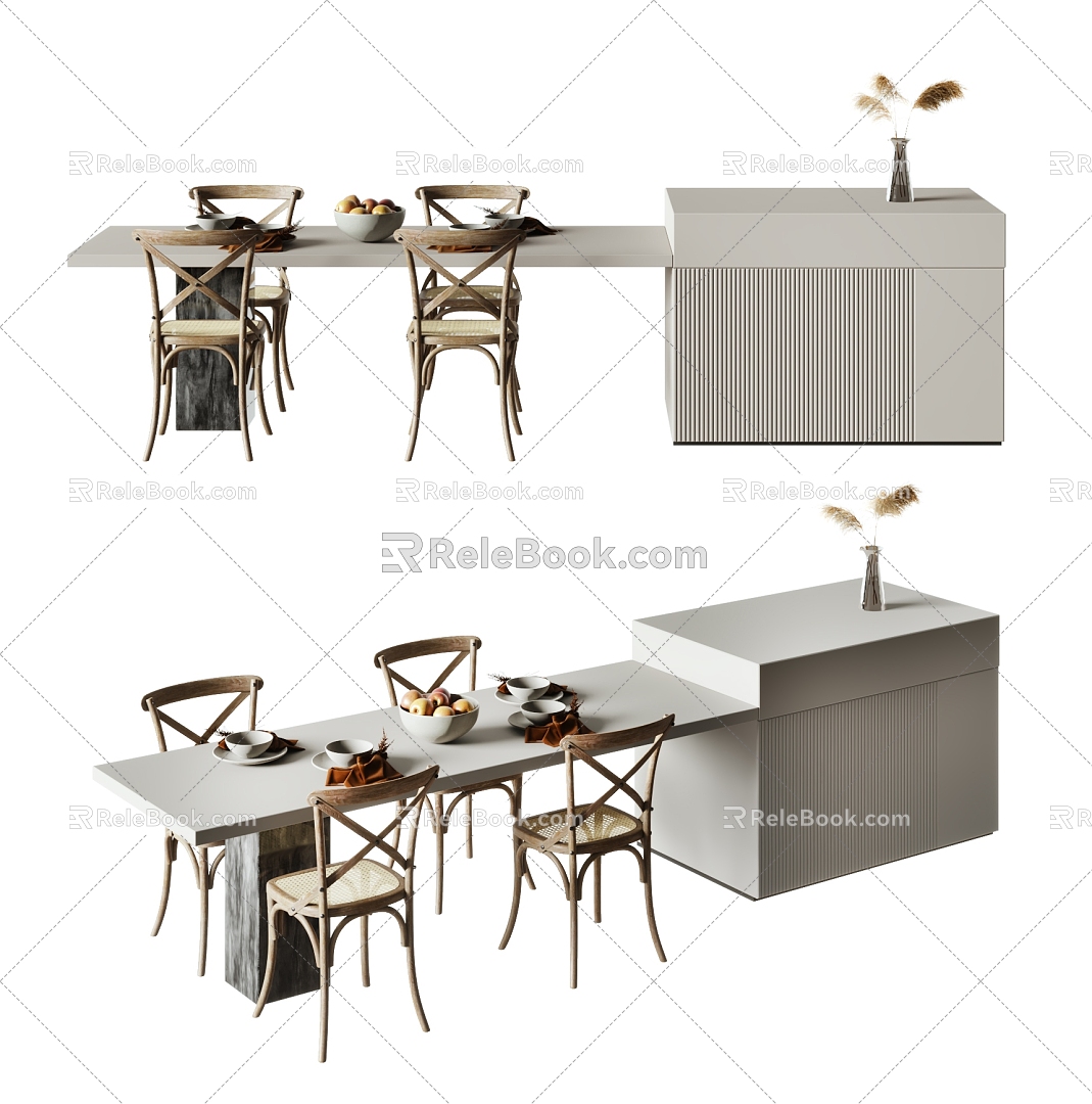 Silent Wind Kitchen Bar Table Island Table 3d model