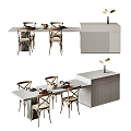 Silent Wind Kitchen Bar Table Island Table 3d model