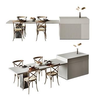 Silent Wind Kitchen Bar Table Island Table 3d model