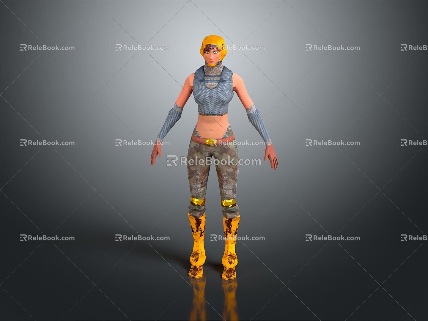 Sci-fi Beauty Cyber Beauty Sci-fi Woman Warrior Future Woman Warrior Sci-fi Lady Soldier Cyber Woman Warrior 3d model