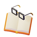 Modern Book Glasses Cartoon Books Cartoon Glasses 3d model