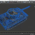 Military Camouflage Armored Tank Featuring Detailed Tracks Turret And Mesh Armor
