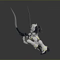 Intelligent Robot Model With Large Sickle Weapons And Mechanical Armor Design Structure