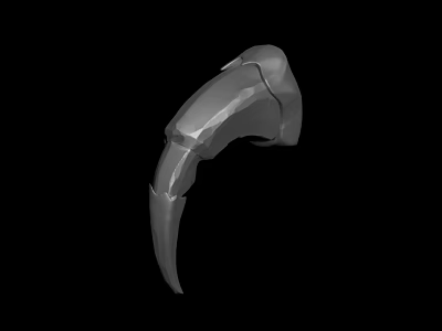 Detailed Metallic Claw 3D Model With Smooth Surface And Sharp Tip 3d model