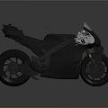 Modern Sleek Black Sport Motorcycle With Streamlined Body And Stylish Seat