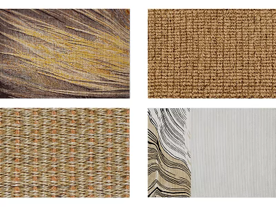 Square Rugs Featuring Woven Textures Abstract Patterns and Neutral Color Tones 3d model