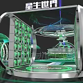 Trend flash shop interactive device clock-in device 3d model