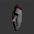 Three Decorative Masks With Different Colors And Designs Black Red And Silver For Home Decor