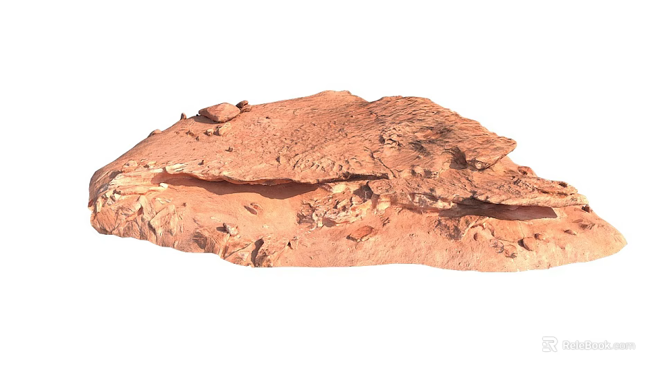 Natural Textured Stone and Wood Combination with Rustic Surface Details 3d model