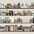 Bookshelf Books Book Decorations 3d model