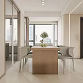 Modern Living Dining Room Interior With Large Screen Coffee Table Display Cabinet And Striped Rug