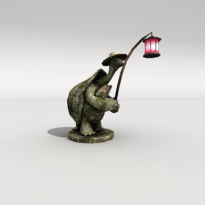 Chinese lawn lamp turtle lamp 3d model