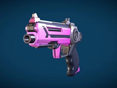 Pink And Black Electronic Device With Modern Design And Ergonomic Grip 3d model