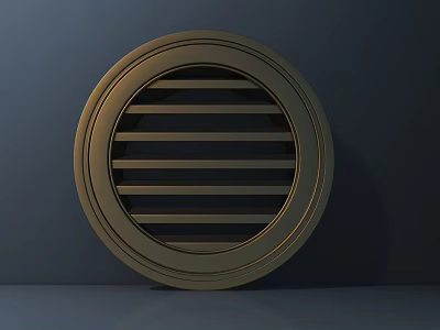 Round Metal Vent Cover With Decorative Grille Design For Home Wall Decoration 3d model