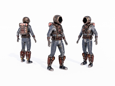 Virtual character game character old robot model