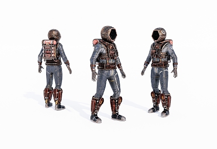 Virtual character game character old robot 3d model