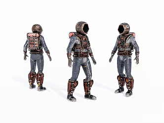 Virtual character game character old robot 3d model