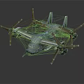 Multi Rotor Military Helicopter With Blue Green Finish And Details