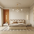 Cream Bedroom French Bedroom 3d model