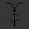 Sleek BMX Bicycle With Silver Frame Black Wheels And High Handlebar