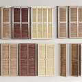 Wooden Sliding Doors With Paneled And Louvered Designs And Natural Color Options