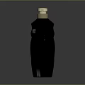 Black Liquid Soap Bottle With Gold Pump And ARQUE Sinue Design