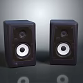 Sleek Black Pair of Computer Speakers With Compact Design And High Quality Audio