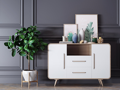 Nordic Sideboard Decoration Combination model