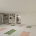 Elegant Oriental Dance Fitness Studio With Modern Reception And Workout Space