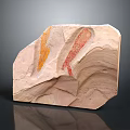 Garden Landscape Decorative Stone With Orange Red Patterns And Natural Texture