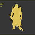 Dark Armored Knight Figure With Intricate Design And Long Sword