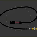 High Quality Black Computer Cable With Dual Connectors And Durable Label Design