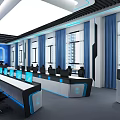 Modern Command Center Console Operation Desk Command Center Office 3d model
