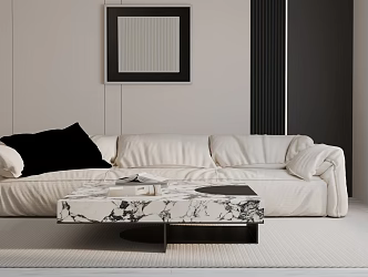 Modern three-seat sofa 3d model