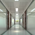 Modern testing room walkway 3d model